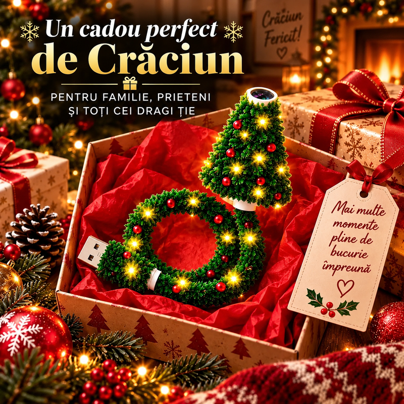 Bradul de Poveste™ Proiector LED cu peste 12 animații colorate 🎄✨